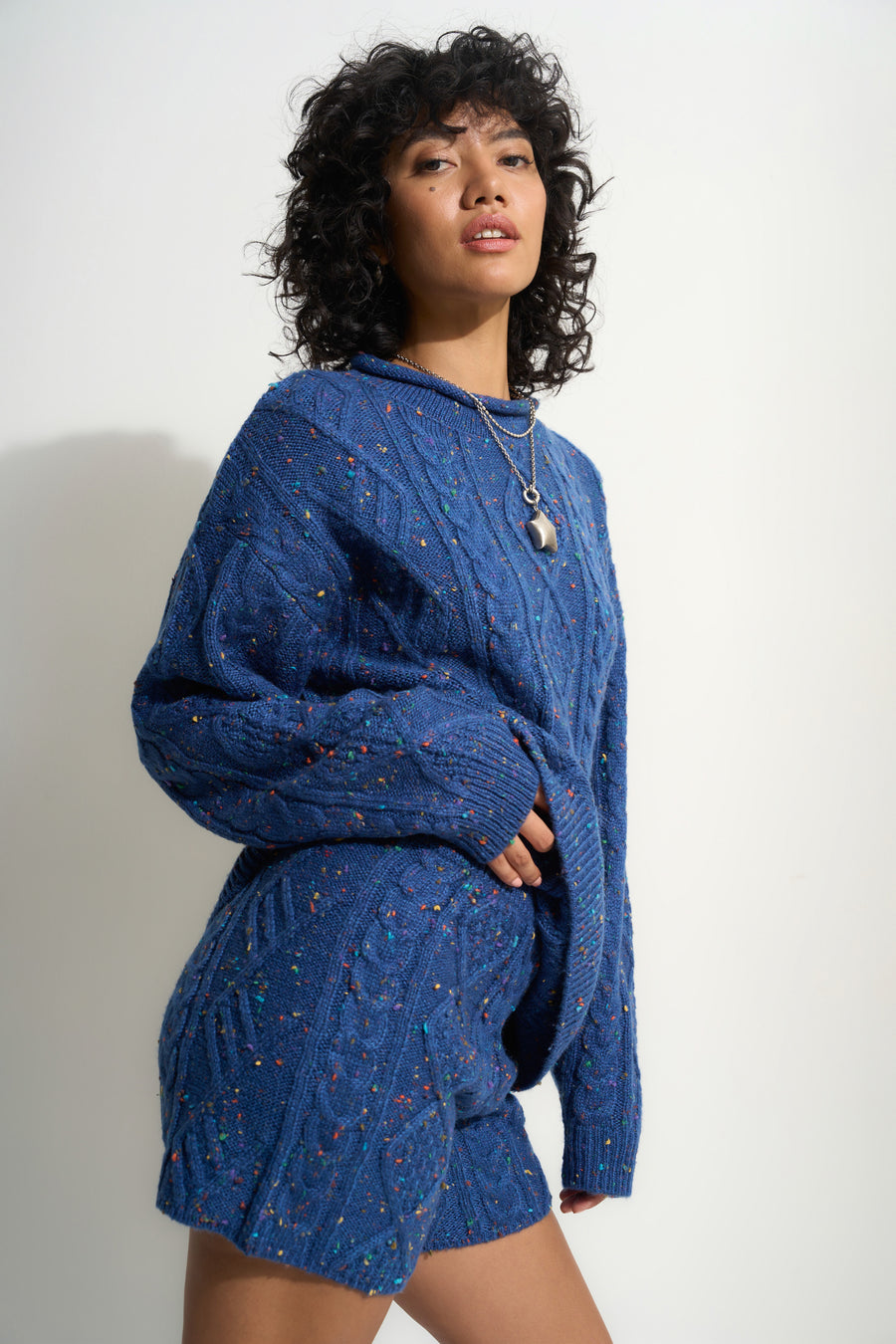 Daria Sweater - Cobalt Confetti