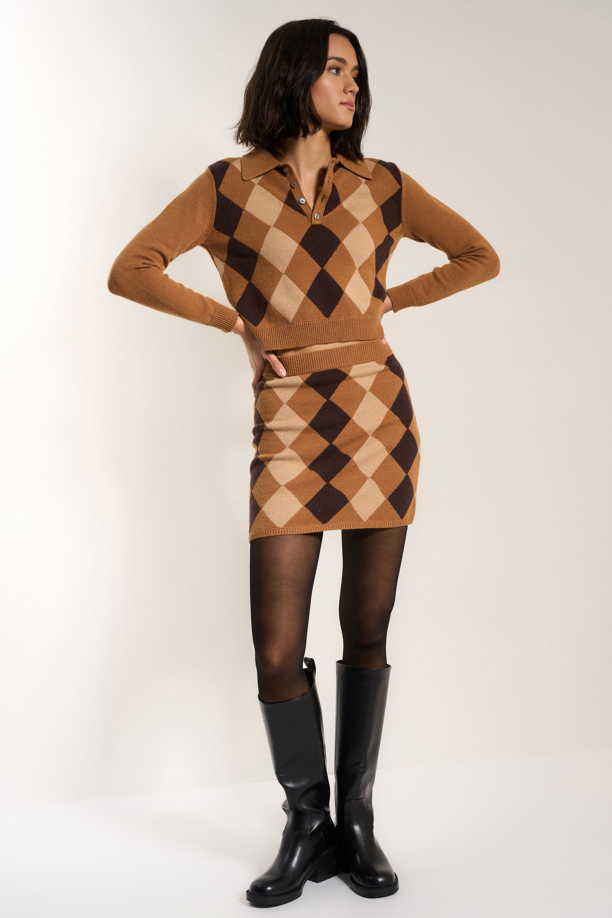 Dawn Mini Skirt - Chocolate