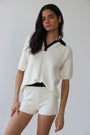 Doris Oversized Polo - Creme
