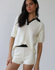 Doris Oversized Polo - Creme