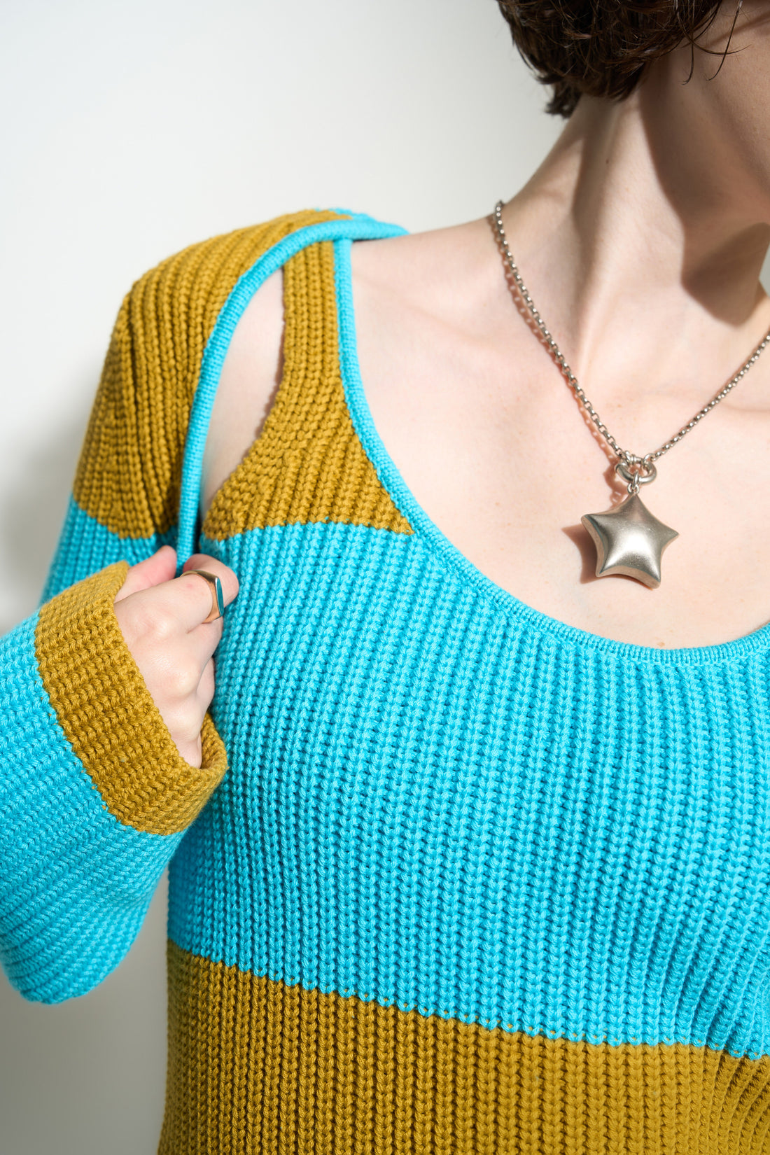 Elsie Mini - Aqua Stripe