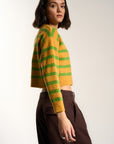 Fiona Cardigan - Fern Stripe