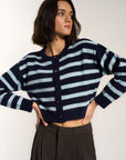 Fiona Cardigan - Sky Stripe