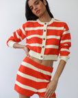 Fiona Cardigan - Poppy Stripe