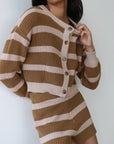 Fiona Cardigan - Ginger Root Stripe