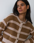 Fiona Cardigan - Ginger Root Stripe