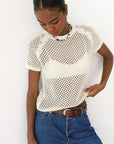 Francisca Crochet Tee - Creme