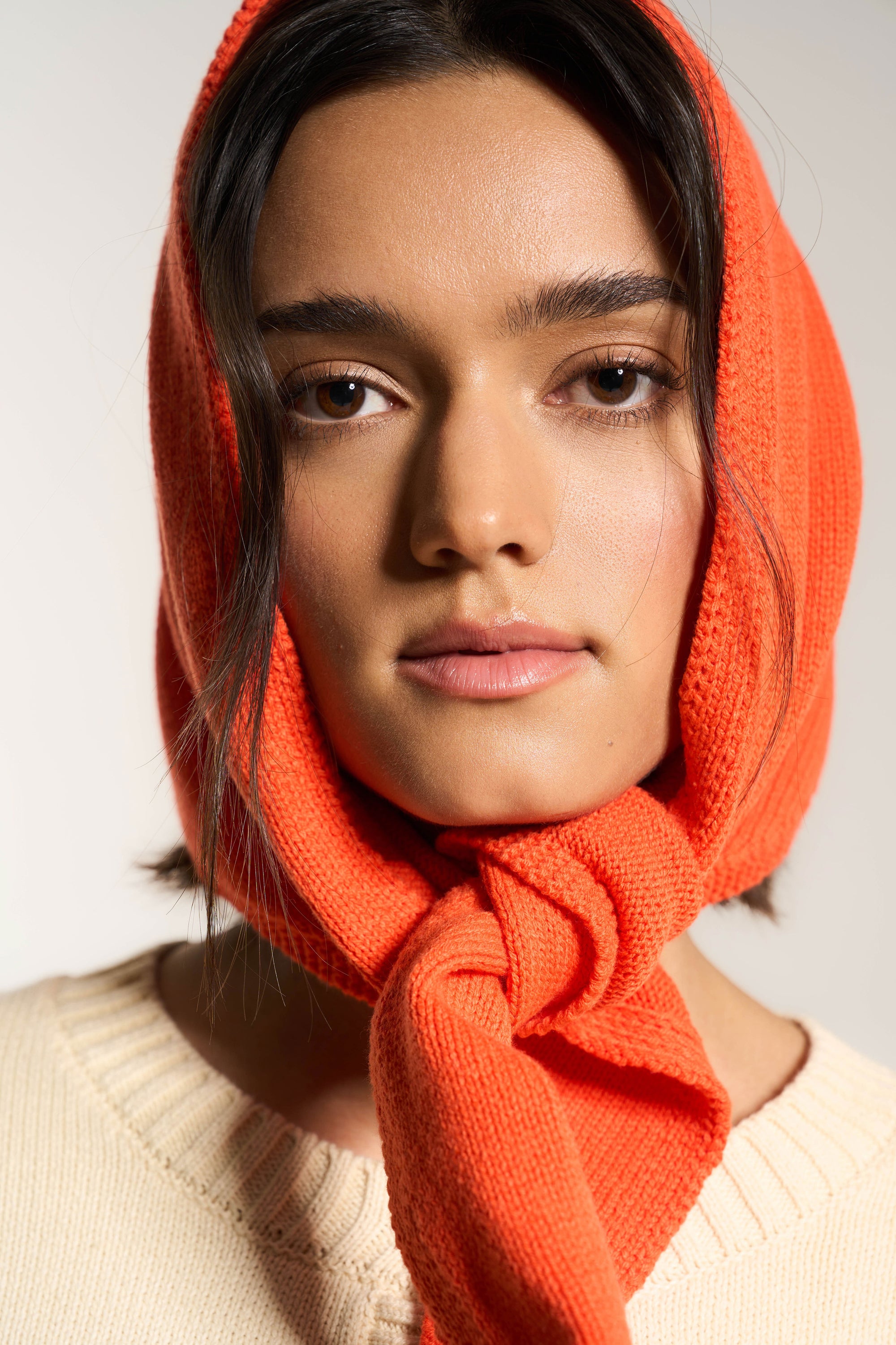 Handkerchief  Scarf - Red Orange