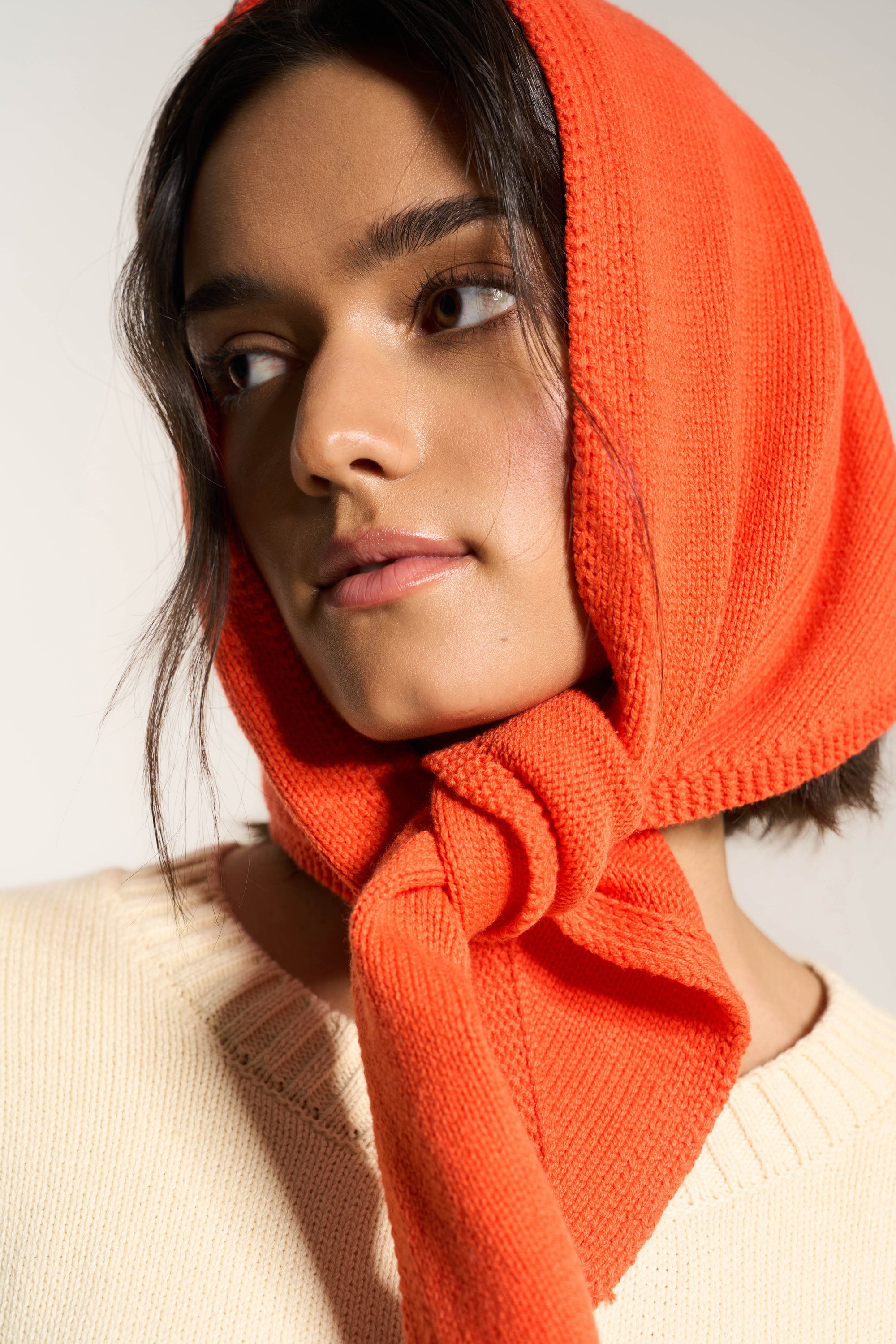 Handkerchief  Scarf - Red Orange