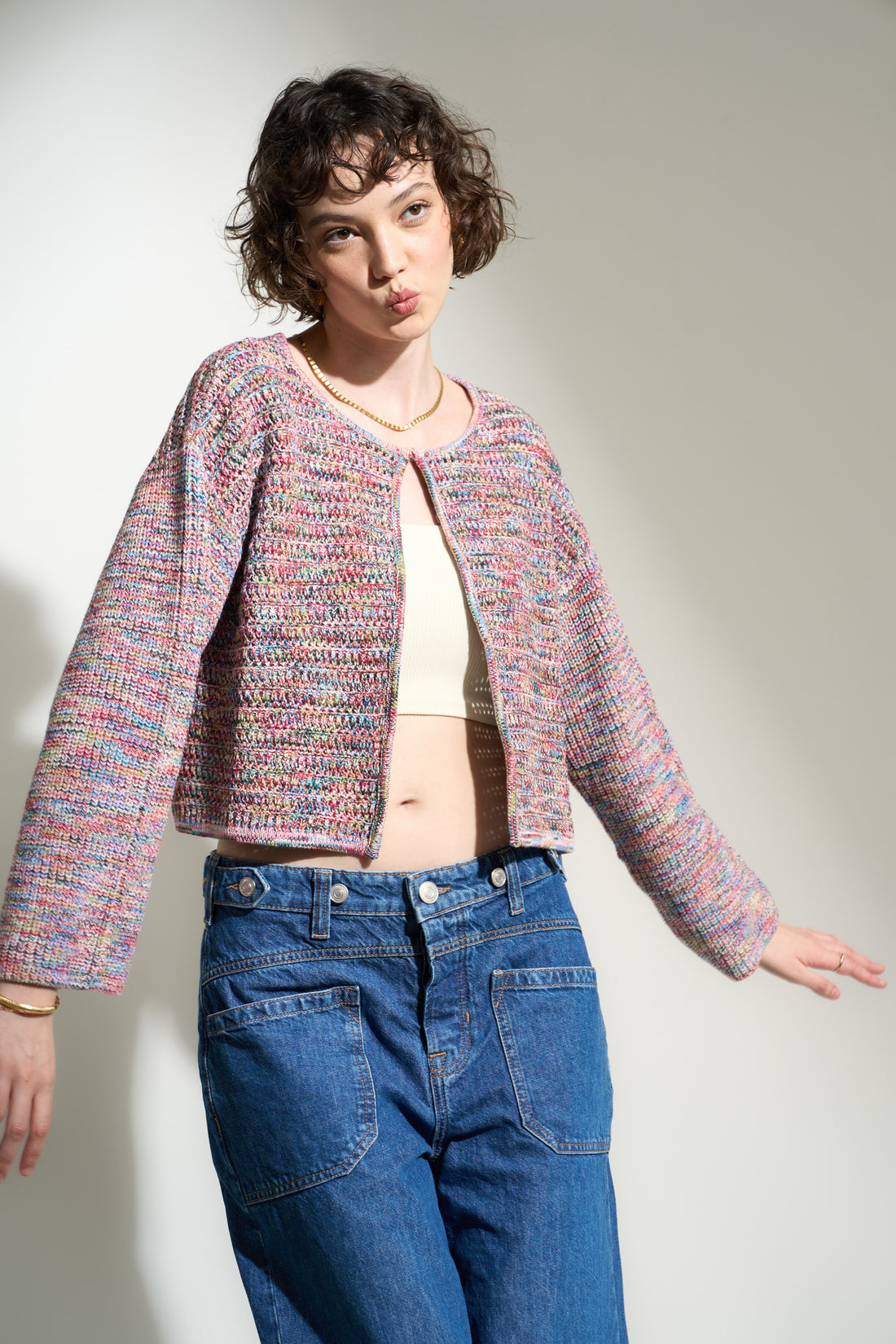 Harriet Cardigan - Purple Multi