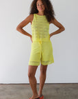 Eden Crochet Tank - Banana