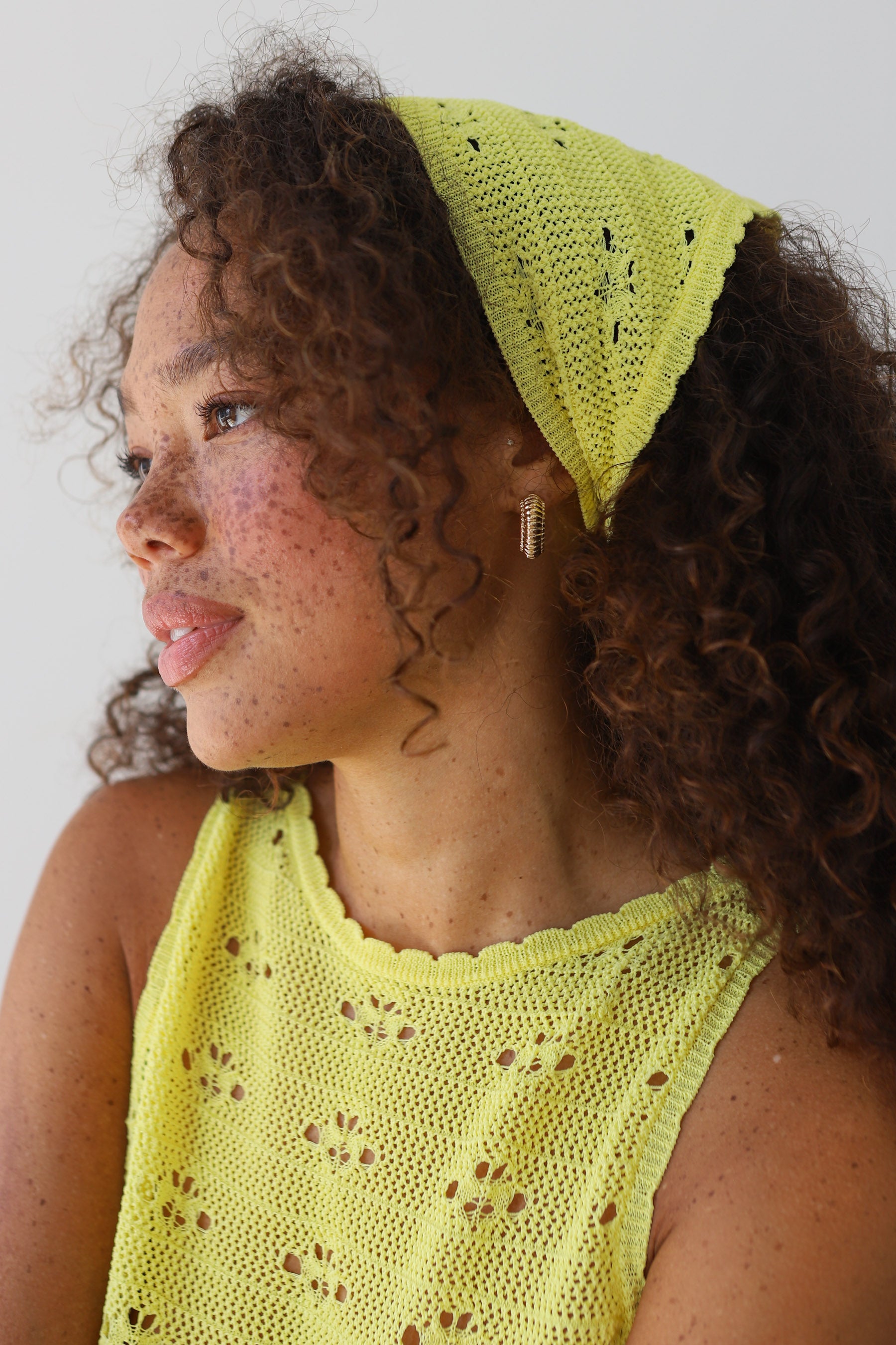 Eden Crochet Headscarf - Banana