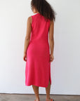 Owen Midi Dress - Raspberry