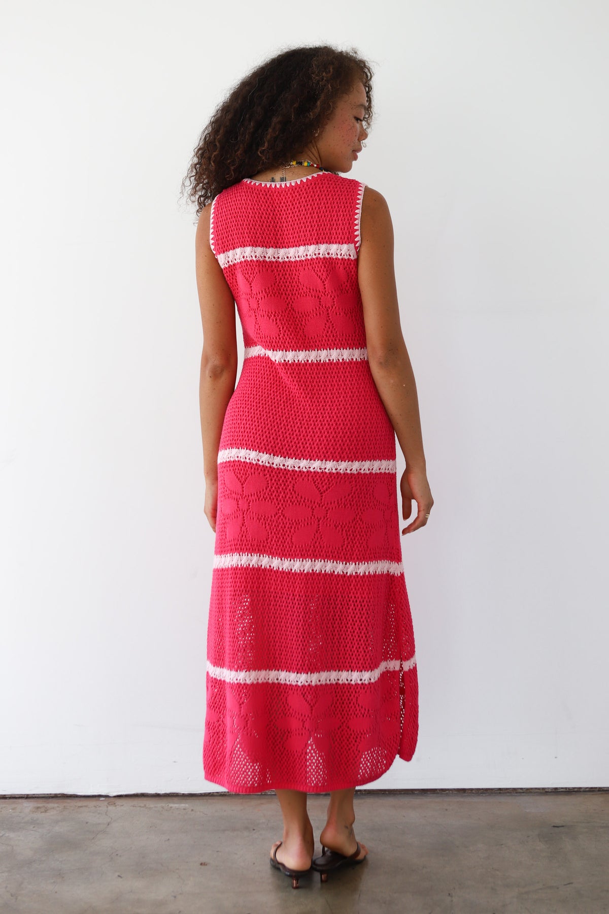 Reena Crochet Maxi - Raspberry