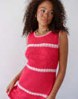Reena Crochet Maxi - Raspberry