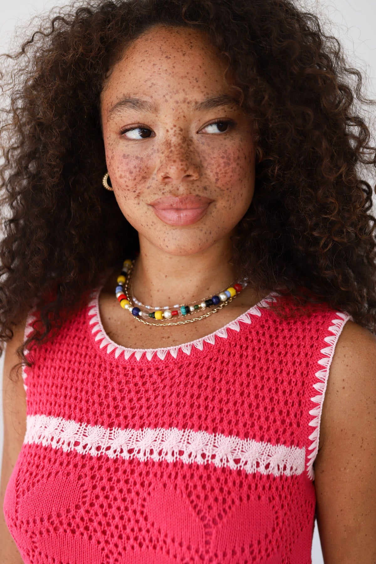 Reena Crochet Maxi - Raspberry