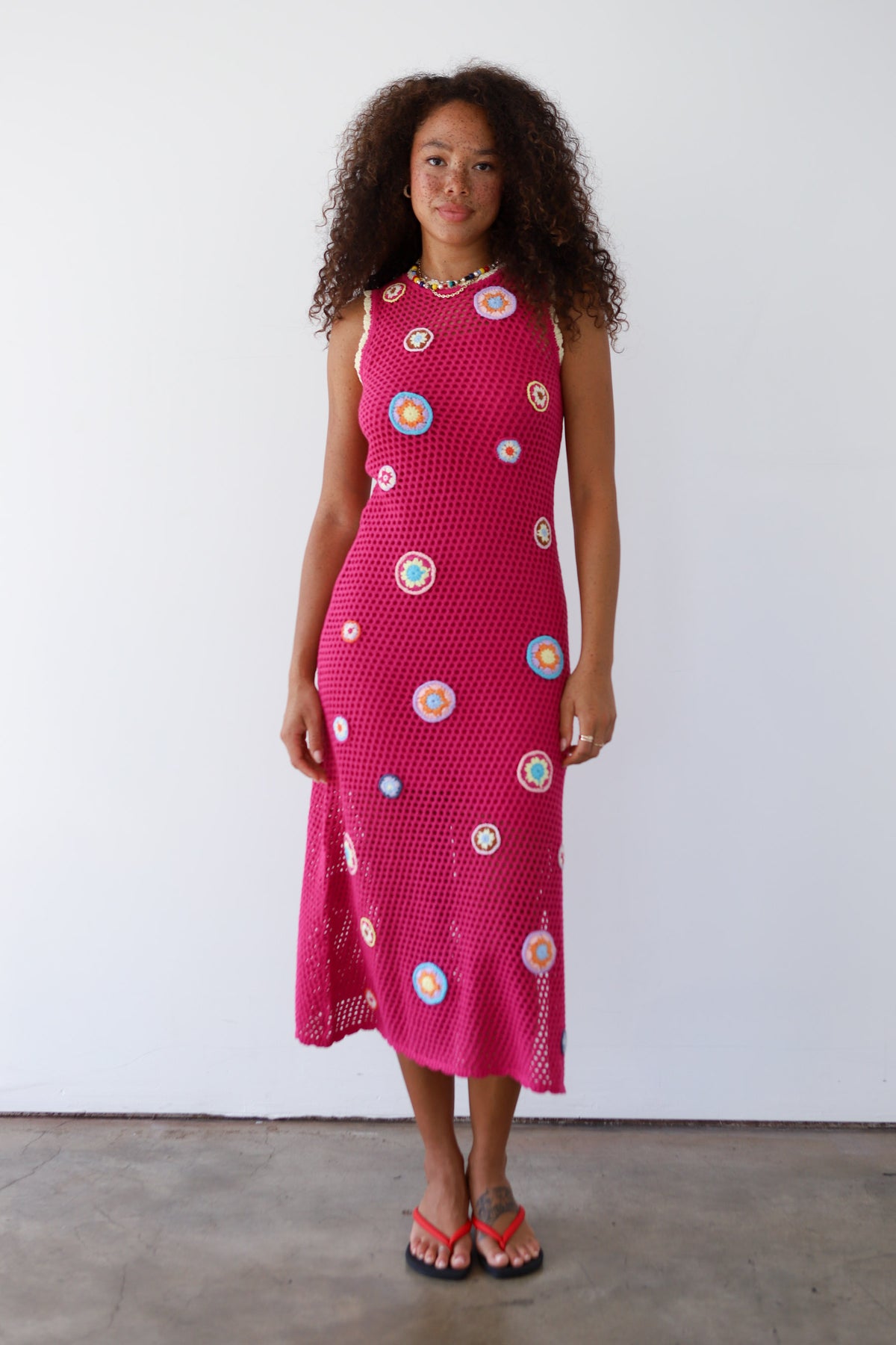 Flor Maxi Dress - Raspberry