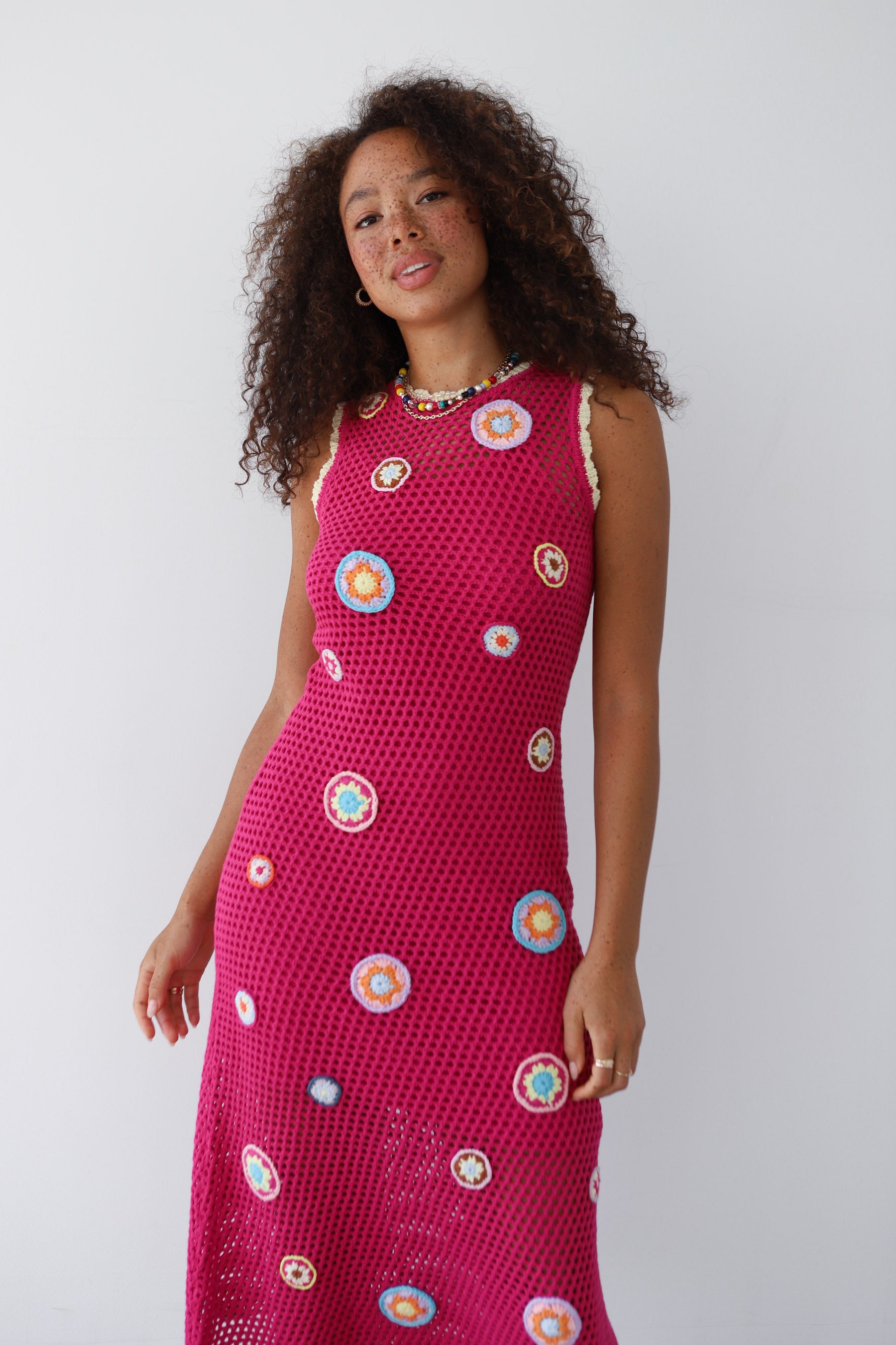 Flor Maxi Dress - Raspberry