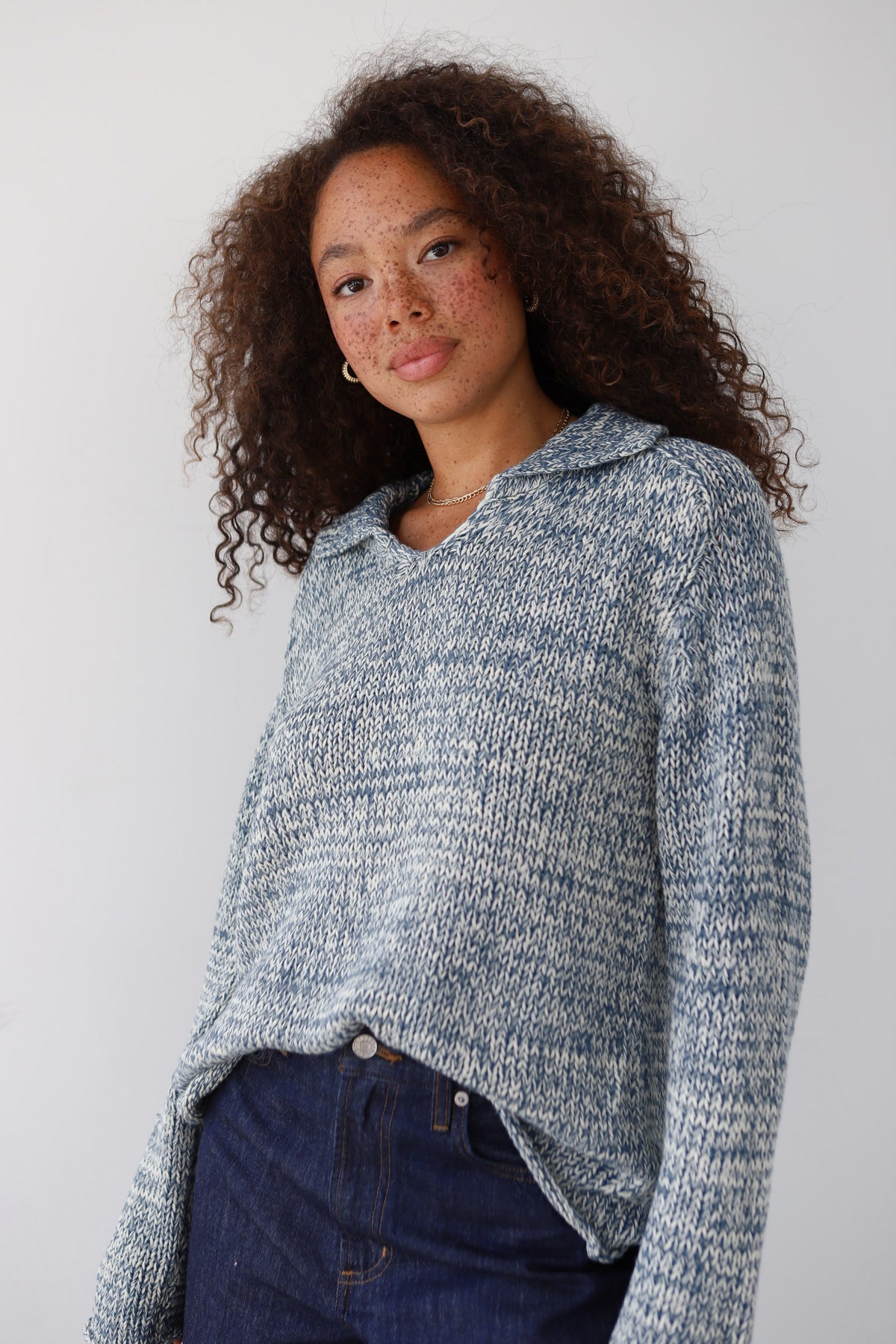 Dahlia Pullover - Cerulean