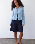 Hunter Crochet Cardi - Ice Blue