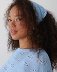 Eden Crochet Headscarf - Ice Blue