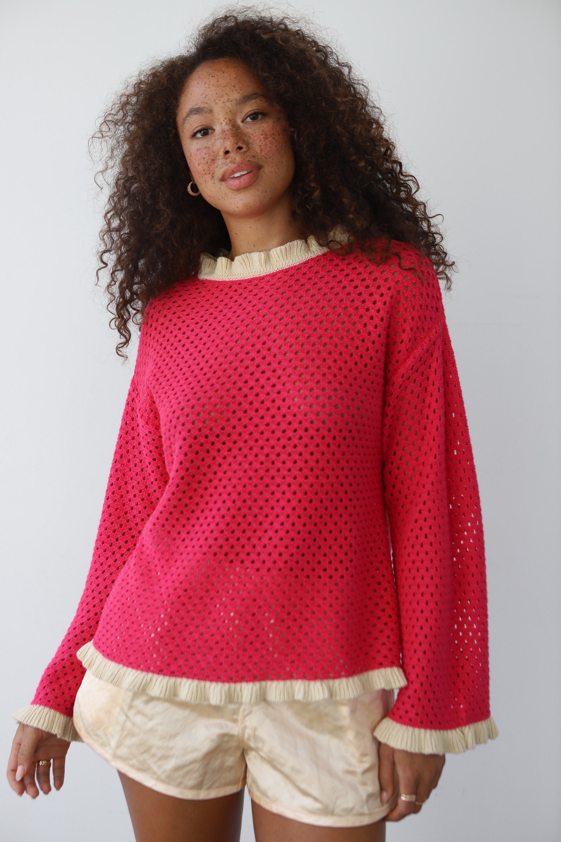 Ivy Pullover - Raspberry