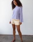 Clover Rib Pullover - Lilac