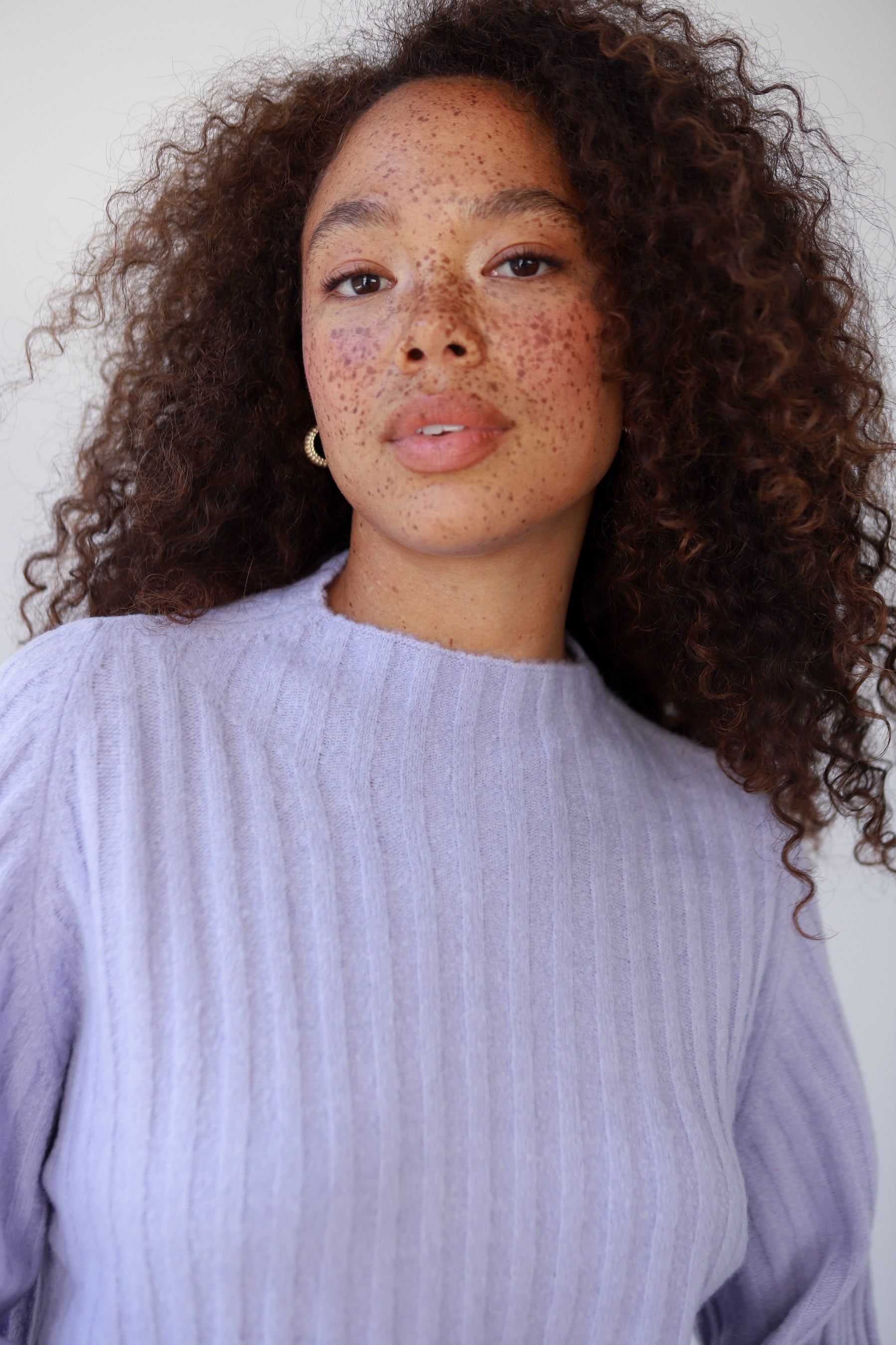 Clover Rib Pullover - Lilac