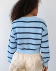 Fiona Cardigan - Ice Blue Stripe