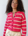 Fiona Cardgain - Raspberry Stripe