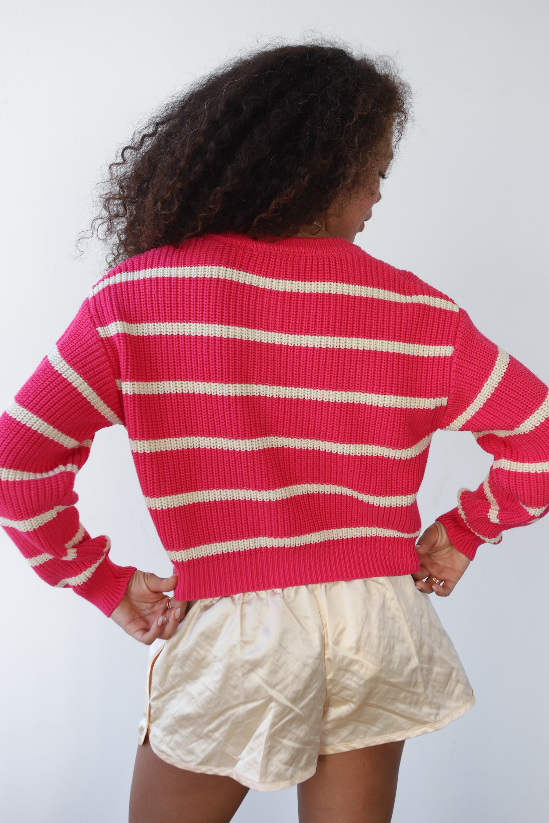 Fiona Cardgain - Raspberry Stripe