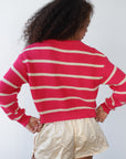 Fiona Cardgain - Raspberry Stripe