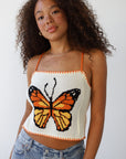 Papillion Crochet Cami - Orange