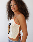 Papillion Crochet Cami - Orange