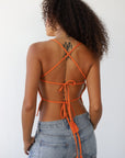 Papillion Crochet Cami - Orange