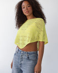 Eden Crochet Poncho - Banana