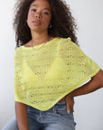 Eden Crochet Poncho - Banana