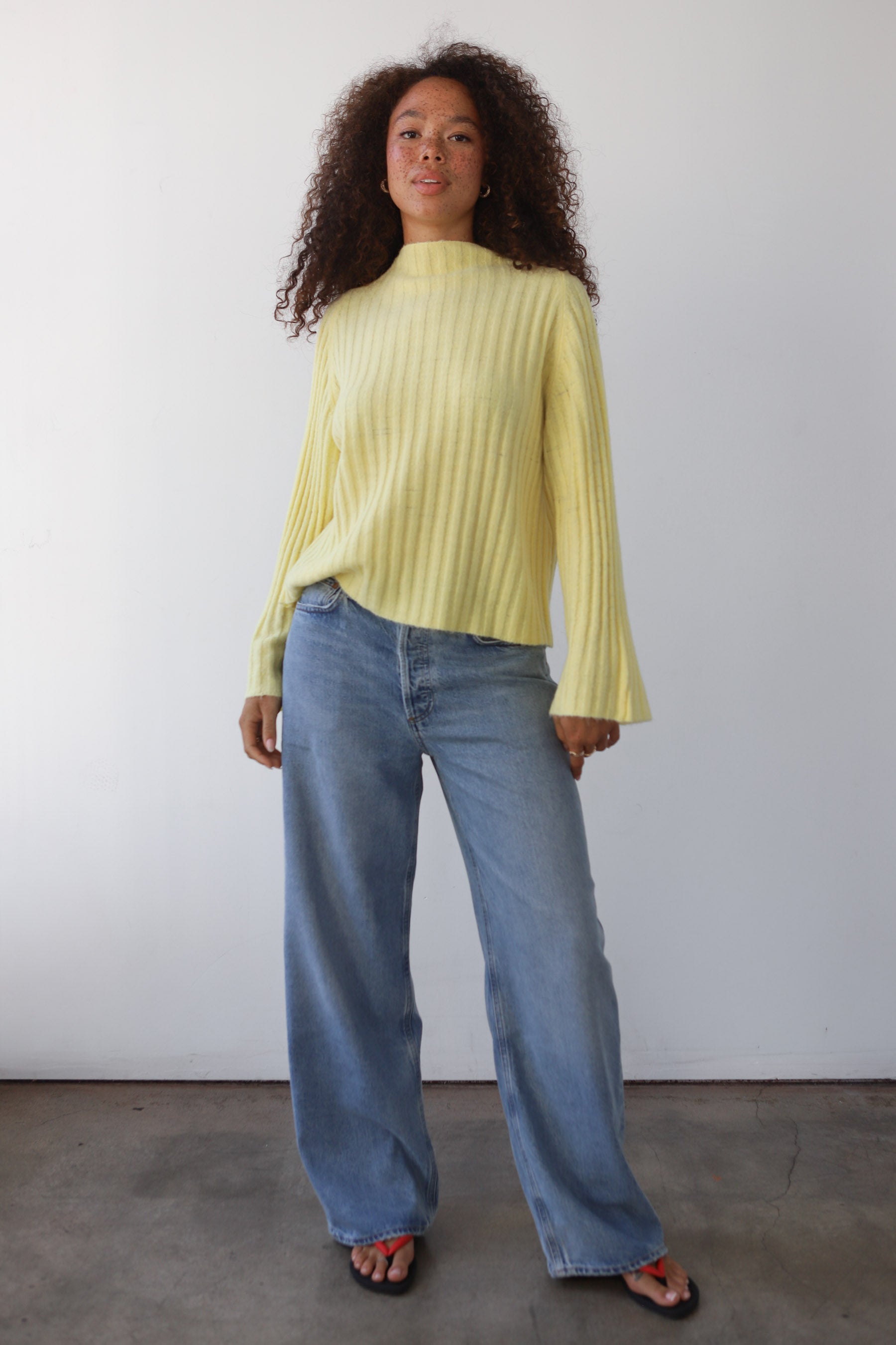 Clover Rib Pullover - Banana