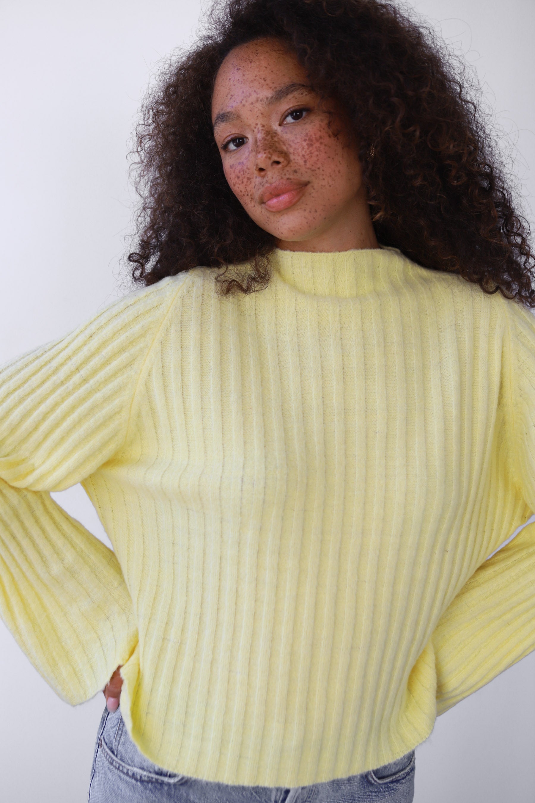 Clover Rib Pullover - Banana