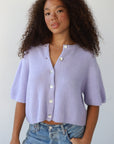 Slate Rib Cardi - Lilac