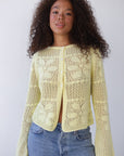 Hunter Crochet Cardi - Banana