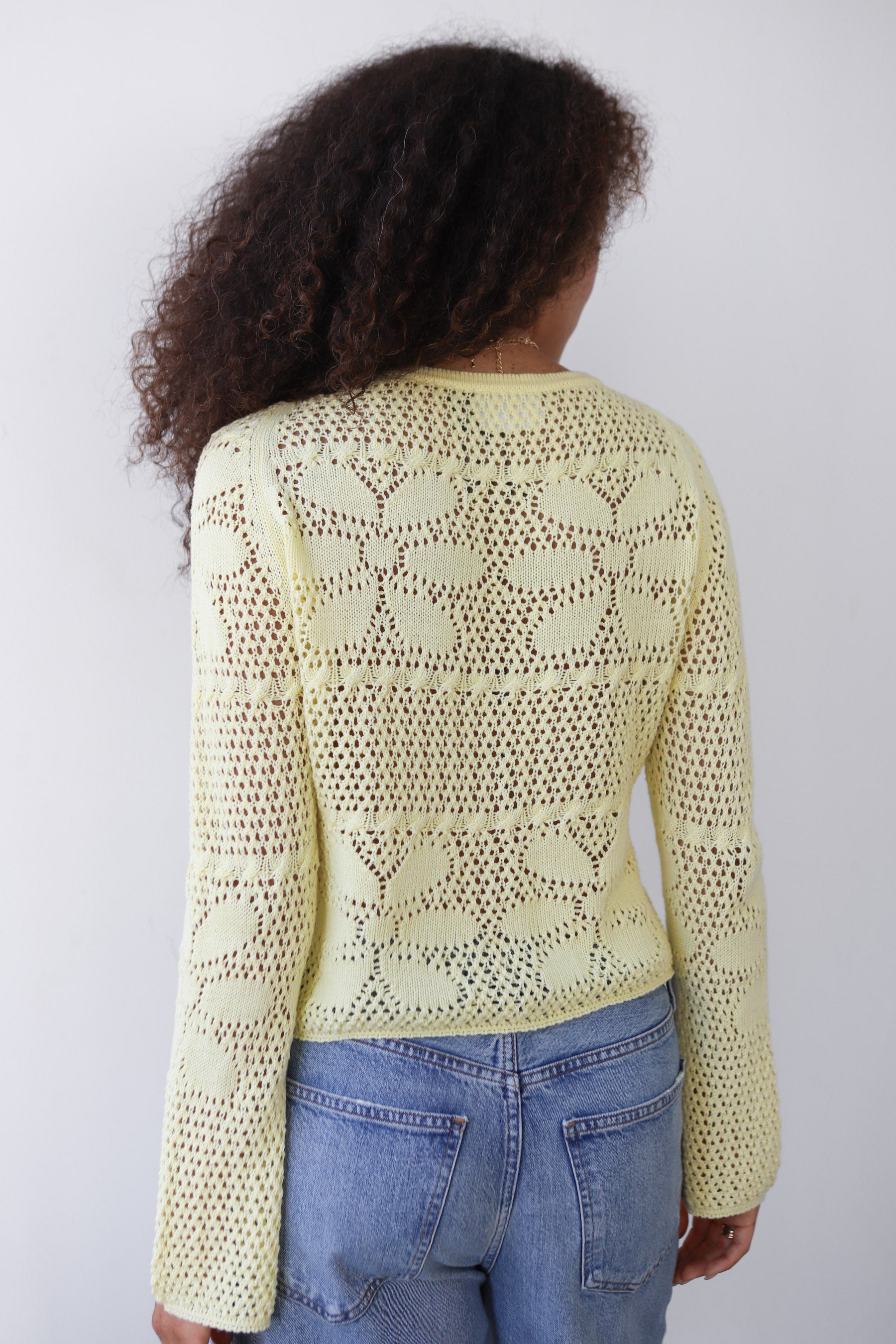 Hunter Crochet Cardi - Banana