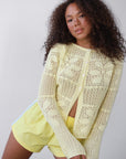 Hunter Crochet Cardi - Banana
