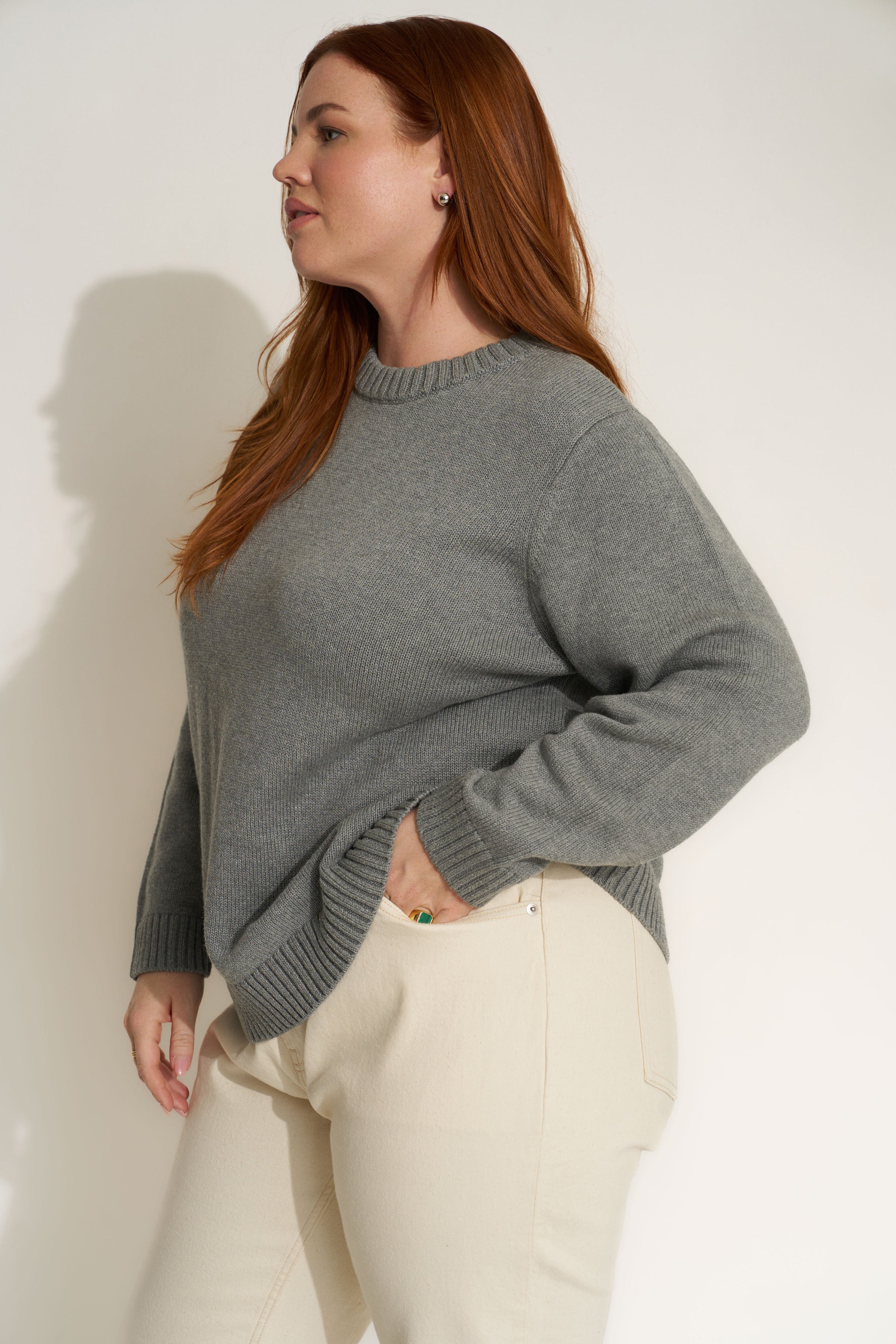 The Jersey Crewneck - Heather Grey – Callahan Knitwear