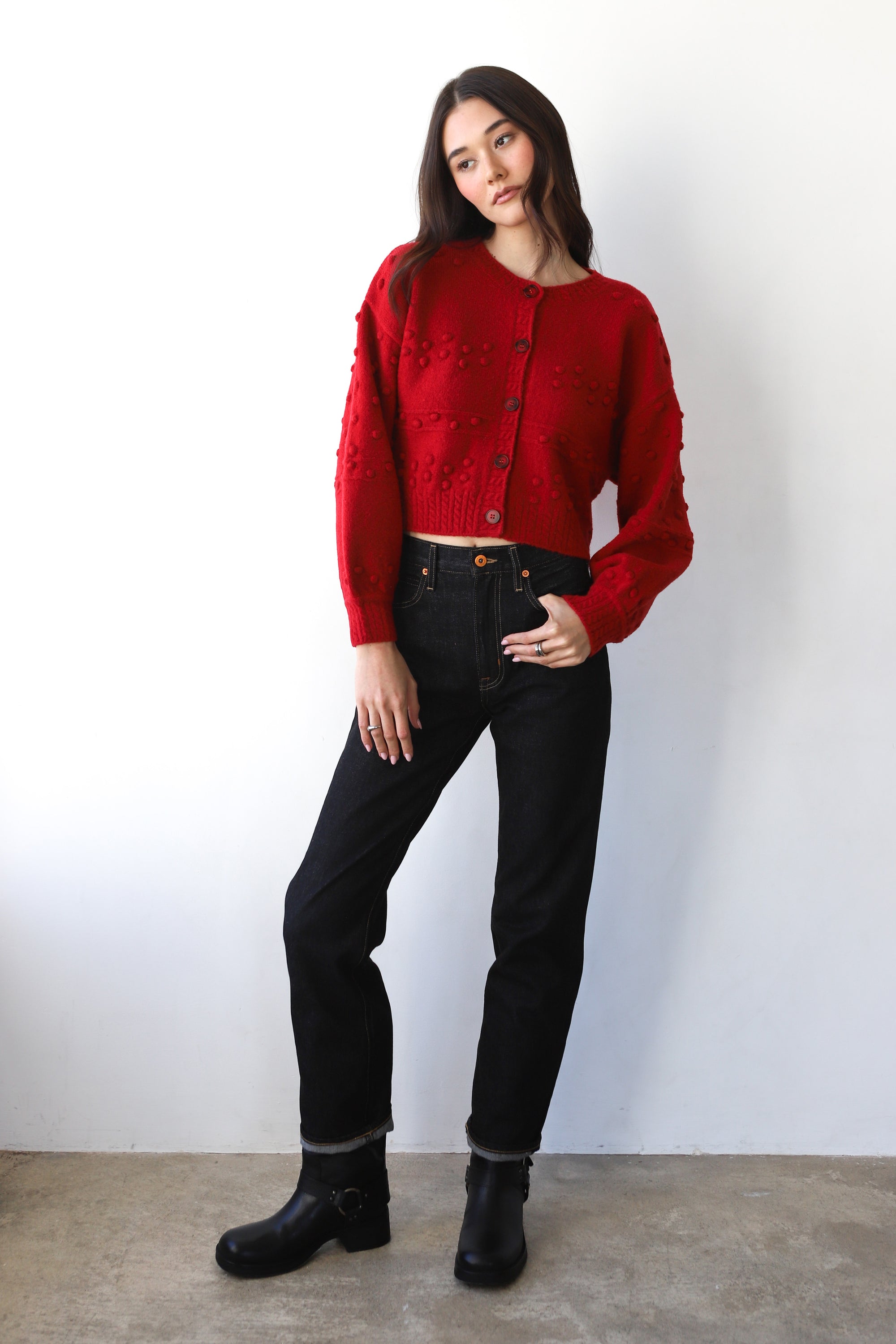 Jolie Cardigan - Cherry