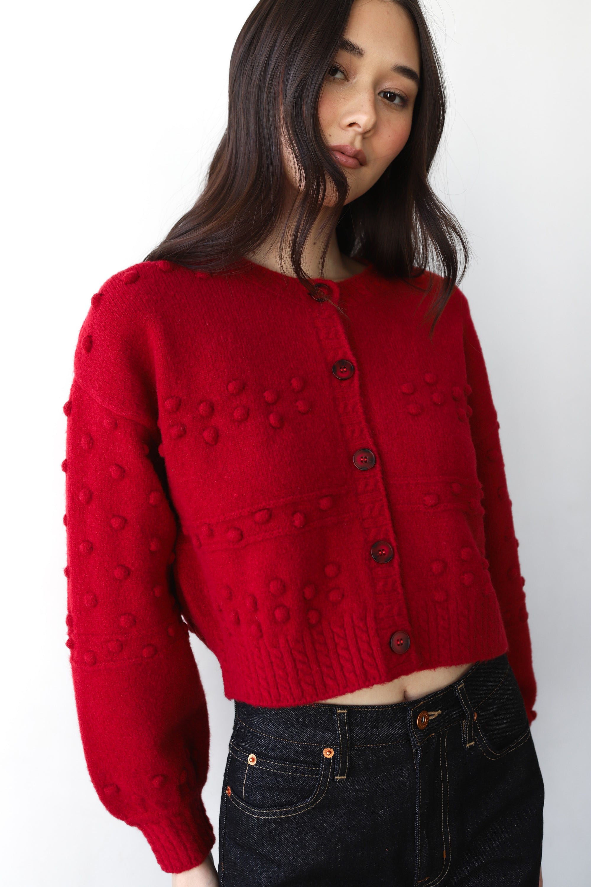 Jolie Cardigan - Cherry