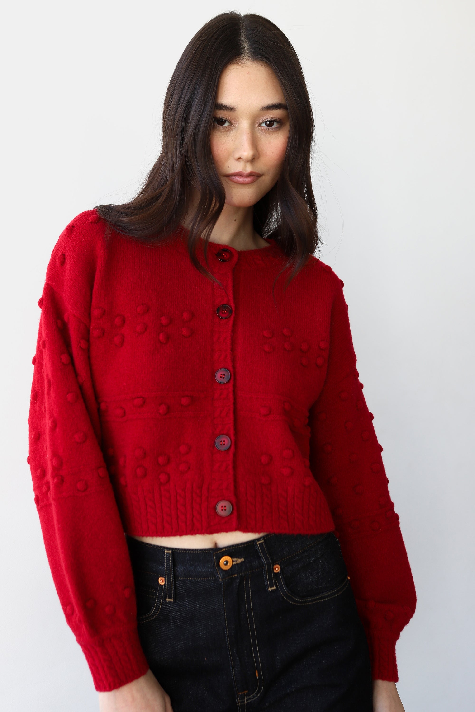 Jolie Cardigan - Cherry