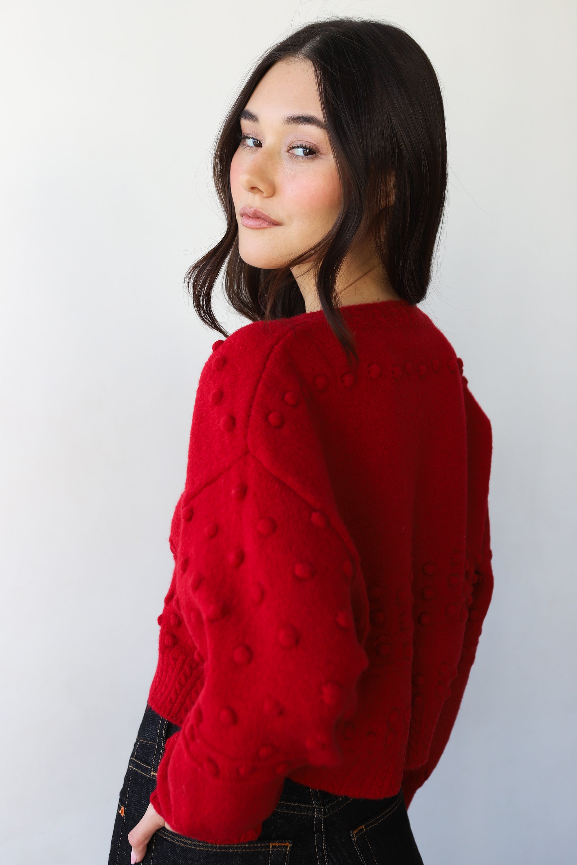Jolie Cardigan - Cherry