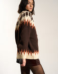 Kathleen Fair Isle Pullover - Chocolate