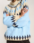 Kathleen Fair Isle Pullover - Sky